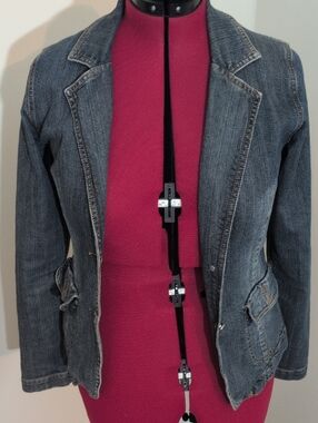 Fylo By Nylo | Women's Denim Blazer Jacket in Blue